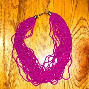Pink beaded necklace
